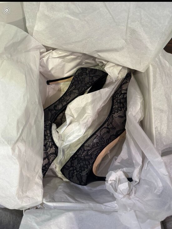 JIMMY CHOO ROMY85 High Heels Black Lace - Picture 5 of 6